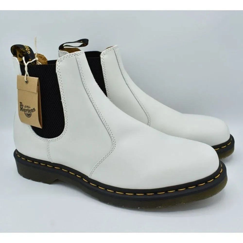 Dr Martens 2976 Mens Size‎ 14 White Smooth Leather Chelsea Boots Shoes